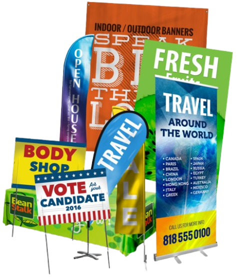 BANNERS, FLAGS, SIGNS