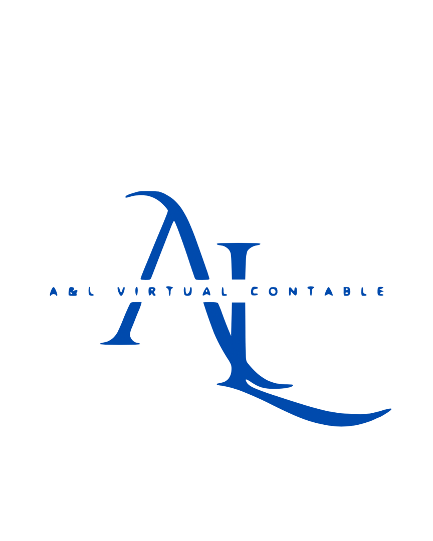 Blue logo with stylized A &amp; L and text A &amp; L Virtual Contable on a white background.