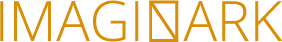 Logo with the word IMAGIARK in bold orange capital letters with a distinctive square outline design in the letter A.