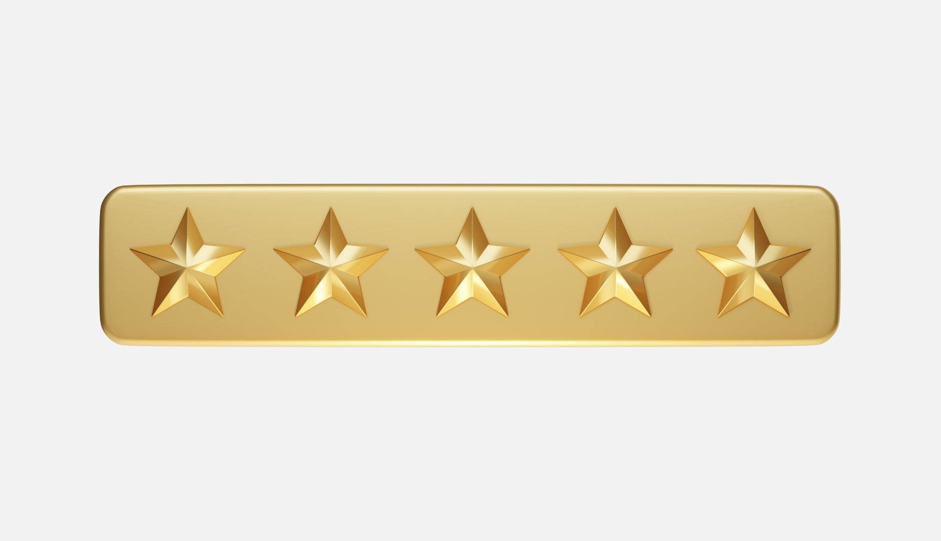 5 Star Rating Badge isolated background