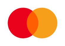 Logo with two overlapping circles, red on the left and orange on the right, representing a payment company.