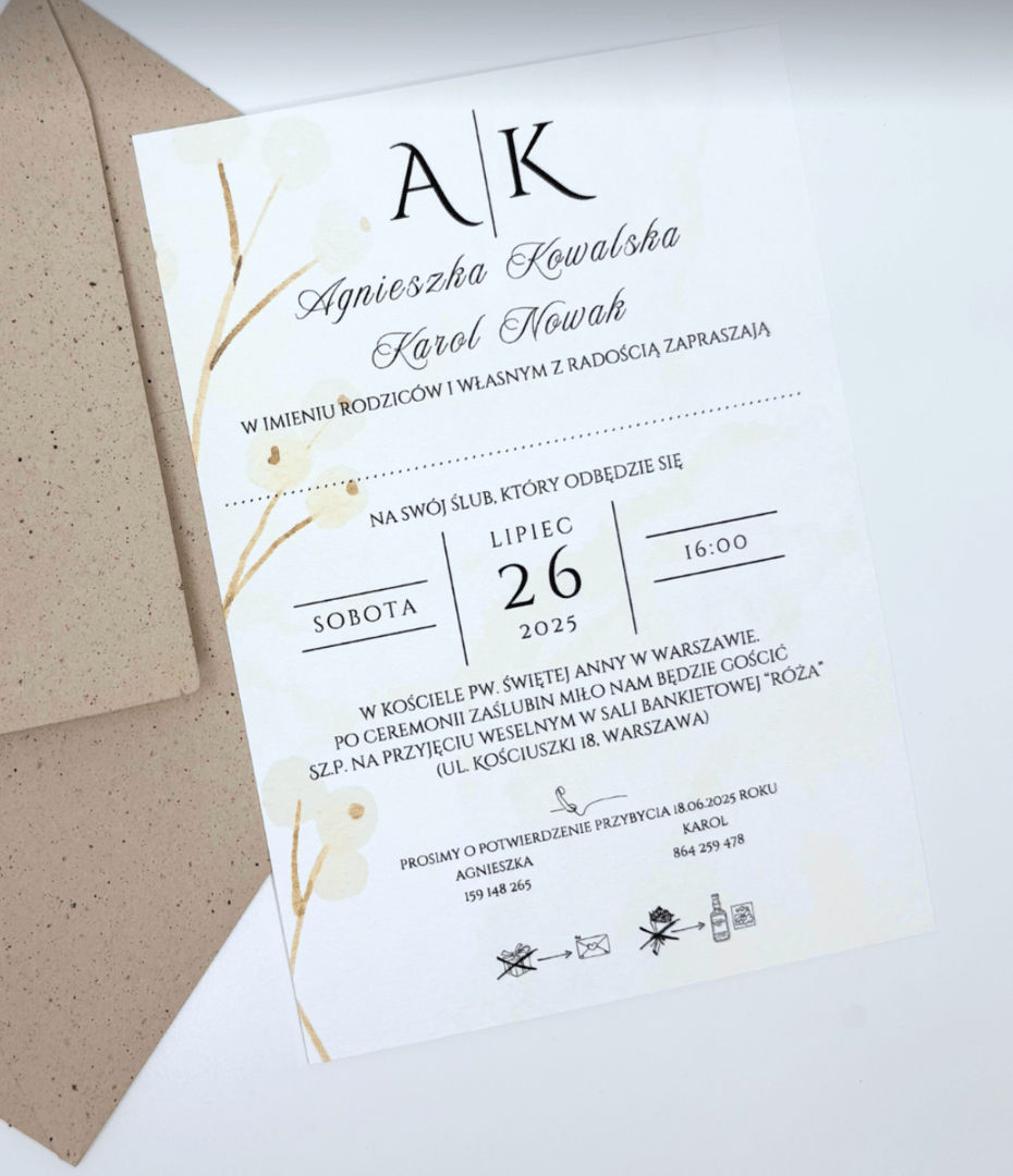 Zaproszenie kwiatowe 20