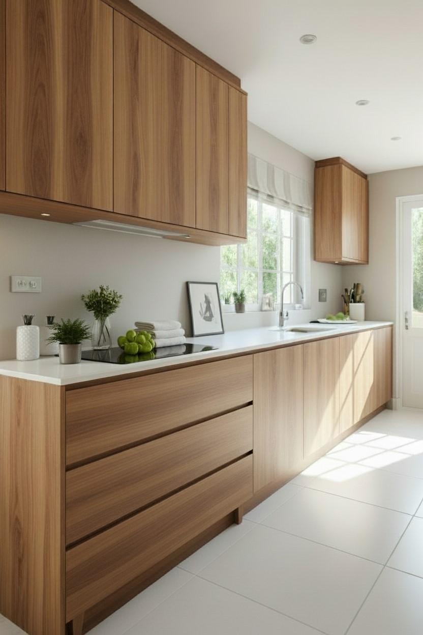 Cocina Lineal Nogal Parma IDERA