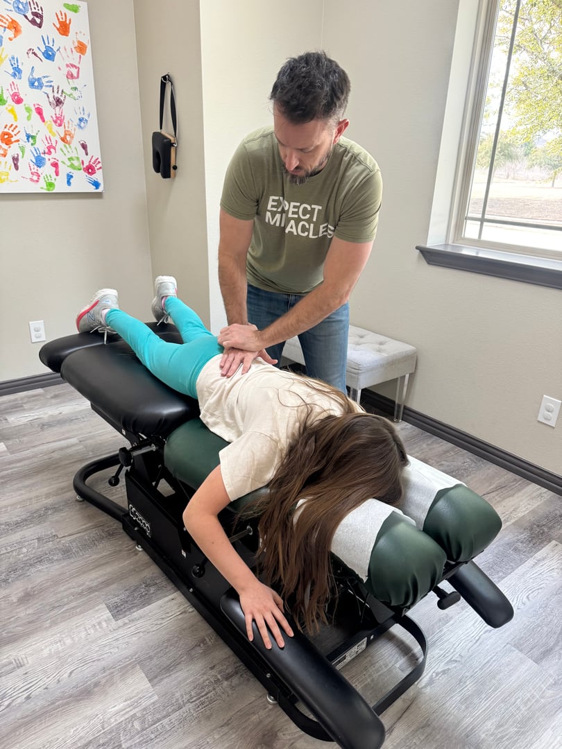 Pediatric chiropractic adjustment