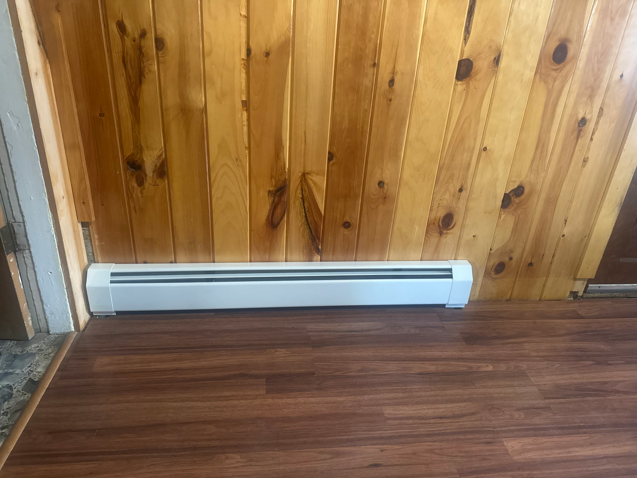 Baseboard heat installation