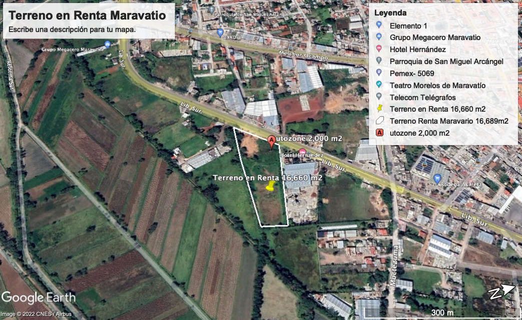 Terreno fraccionado en renta