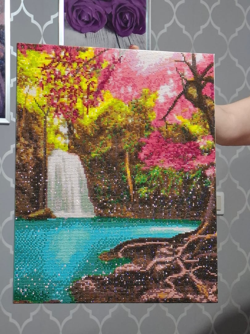 Obraz diamentowy wodospad