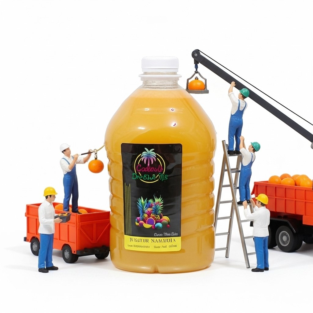 Equipo de Coctel Mix trabajando en la producción de garrafas