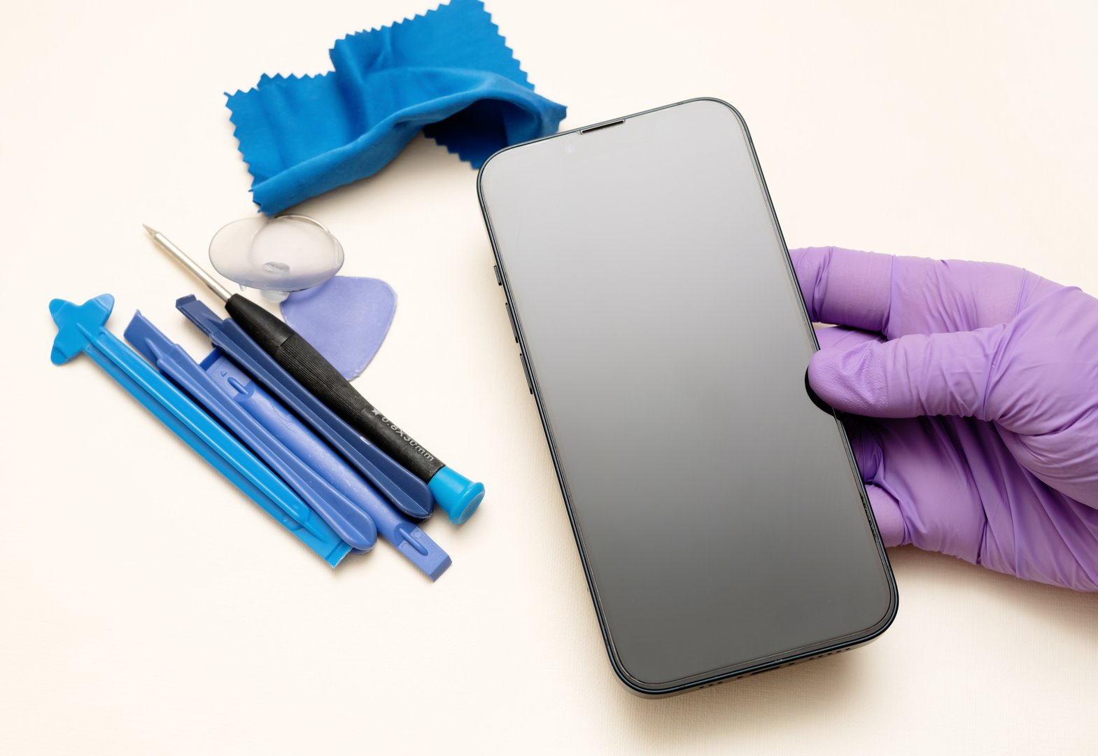 Glas film skift, reparation og vedligeholdelse smartphone