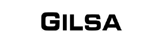 Logo with bold, uppercase black letters spelling "GILSA" on a white background.