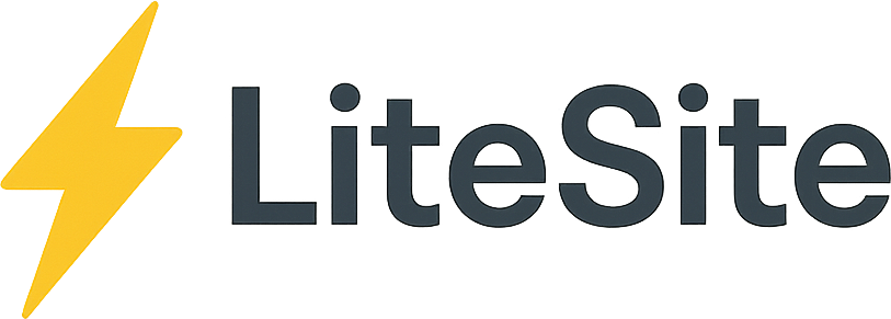 LiteSite — Lightning-Fast Websites Built in a Flash Logo