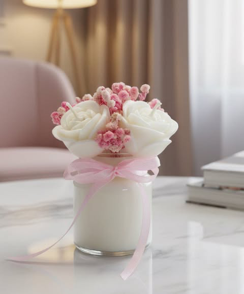 Bukiet róż w słoiczku