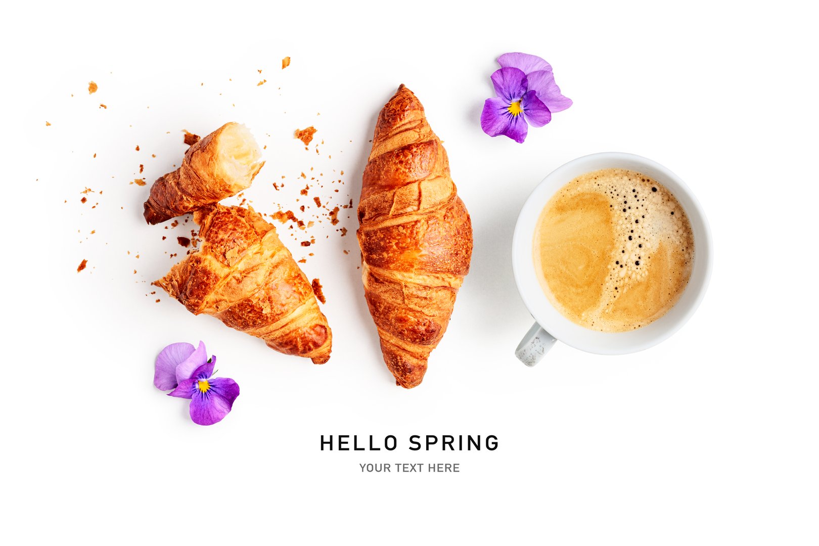 Coffee and croissants