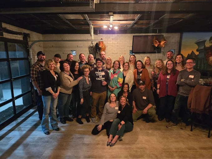 Group photo at The Blue Ox