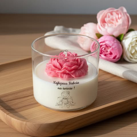 Świeca w szkle 400 ml Piwonia