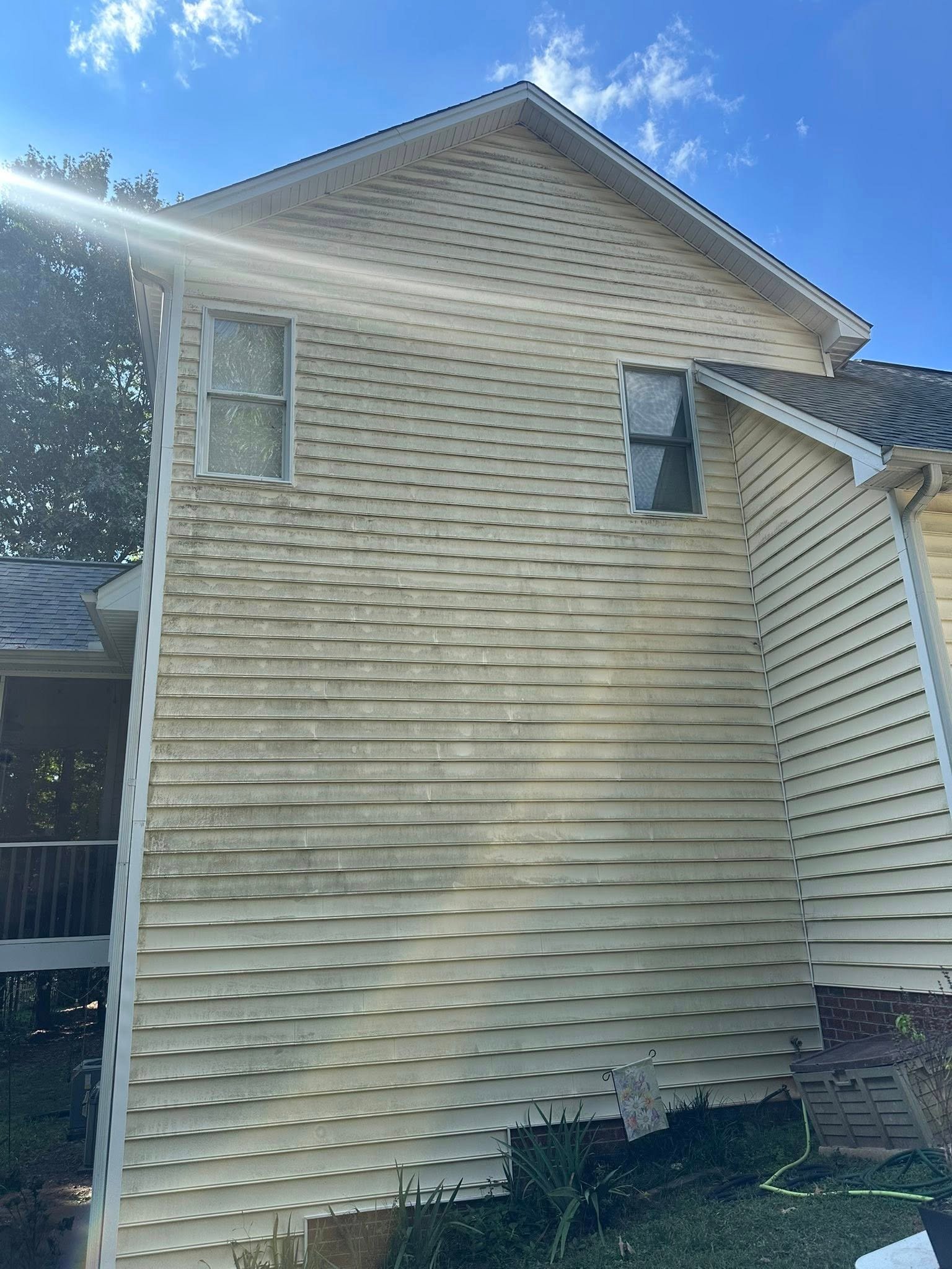 Before siding cleaning