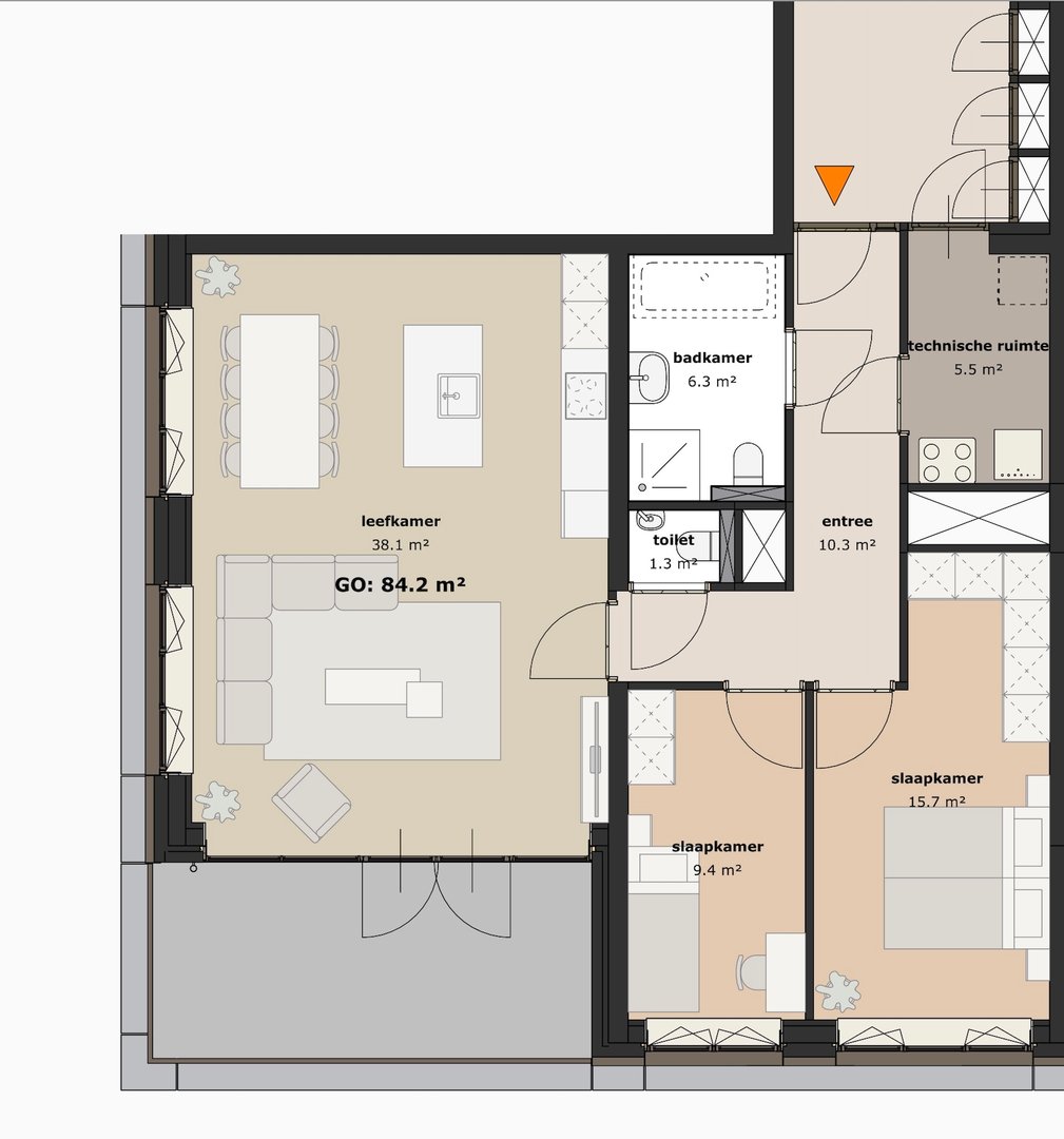 Putgraaf210 - Appartement Type 1