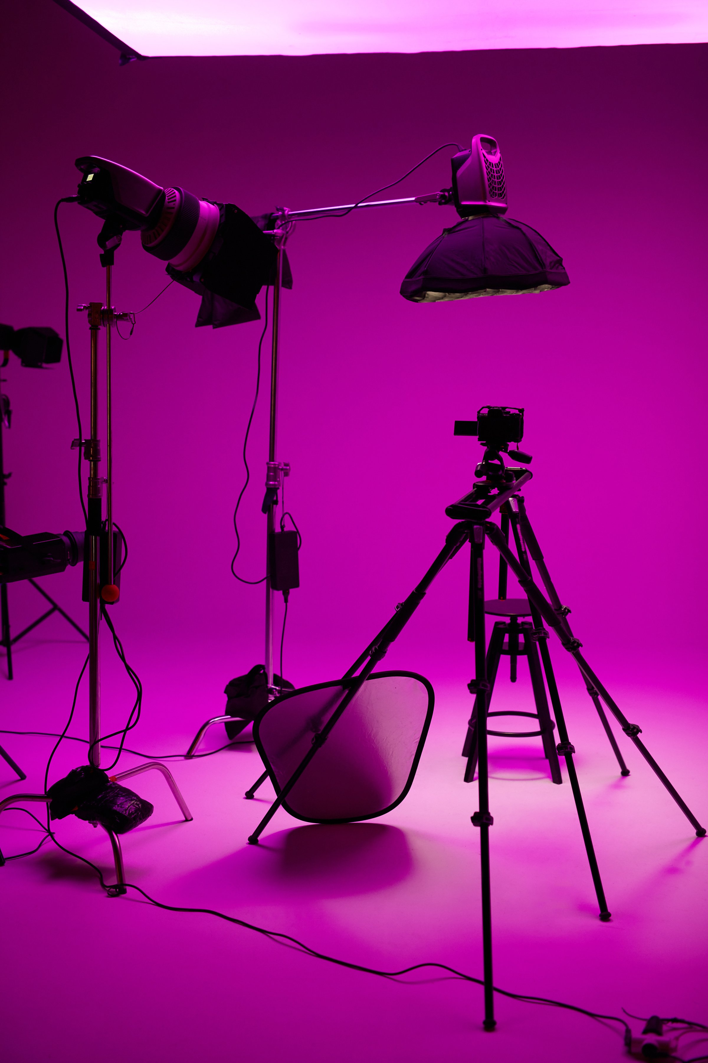 Professional studio lighting setup