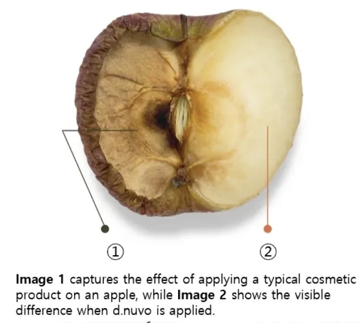 Apple slice stability test showing Vitamin C efficacy