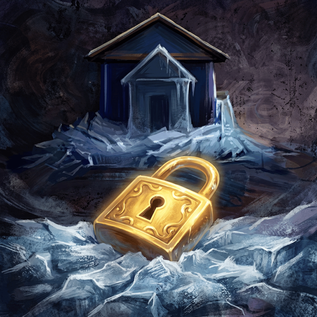 Seguridad congelada sin texto