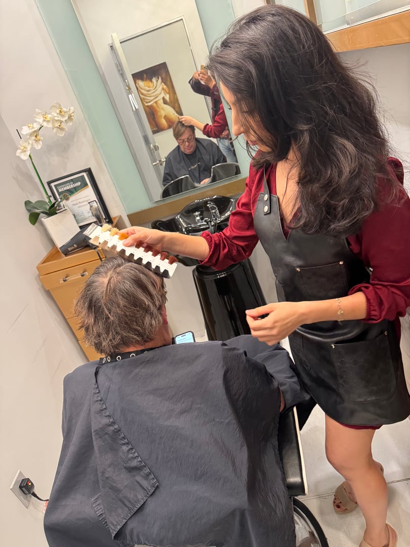 Men's grooming and haircuts at The Q Salon in Sarasota