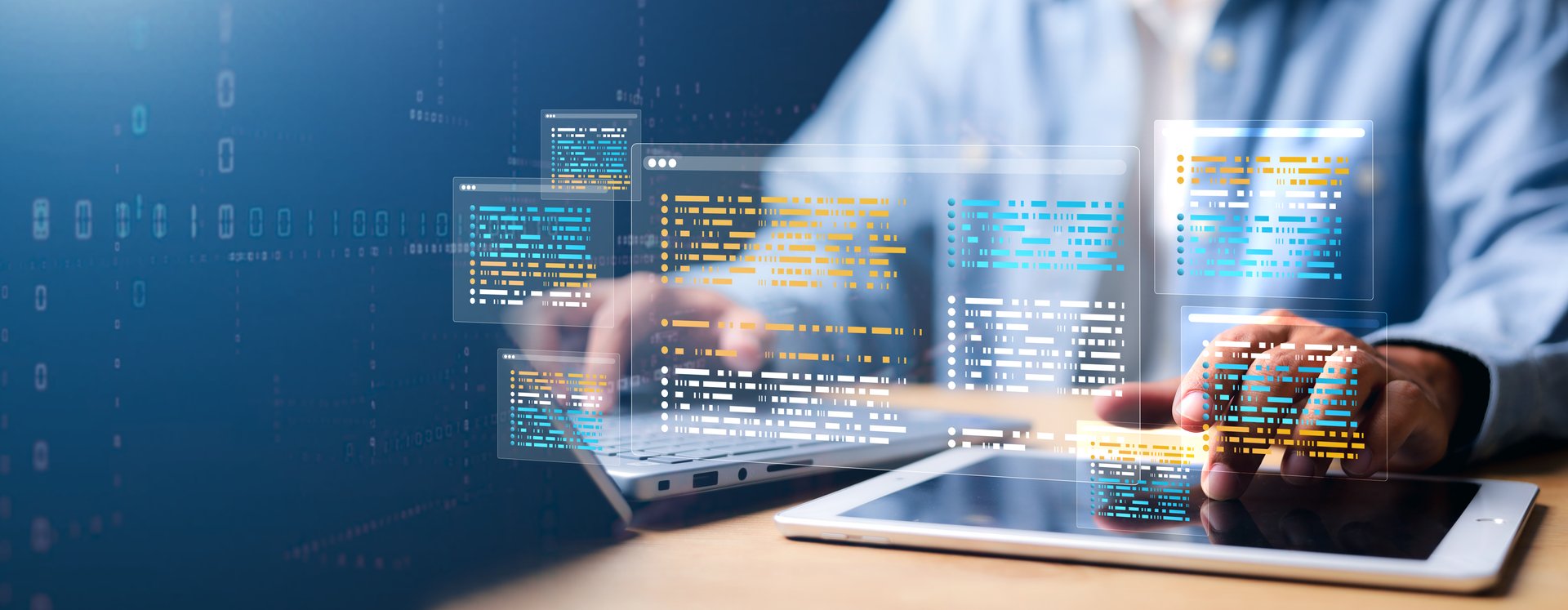 Software development concepts and programming for various devices. coding process. chart. testing platform Data analytics. Software Engineer Computer programmer.