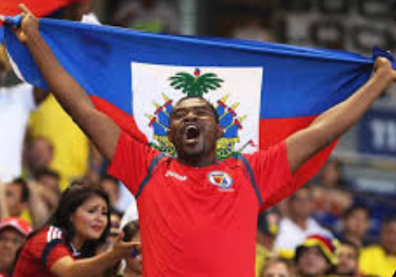 Haitian soccer fans celebrating