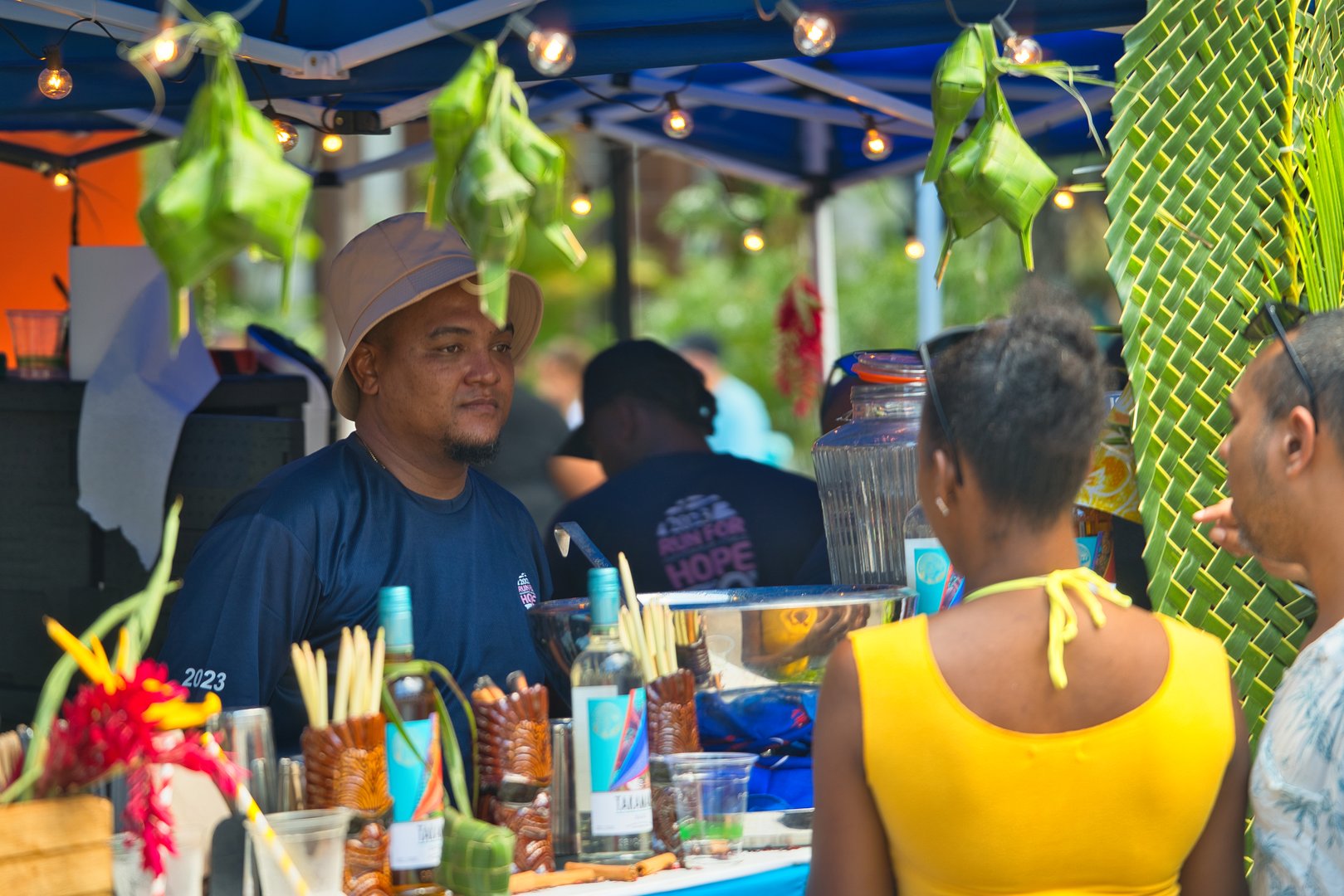 Mahe, Seychelles, 22.09.24, Tourism Festival week 2024, in town Victoria, Hospitality establishments participating selling their products, people looking and buying 3