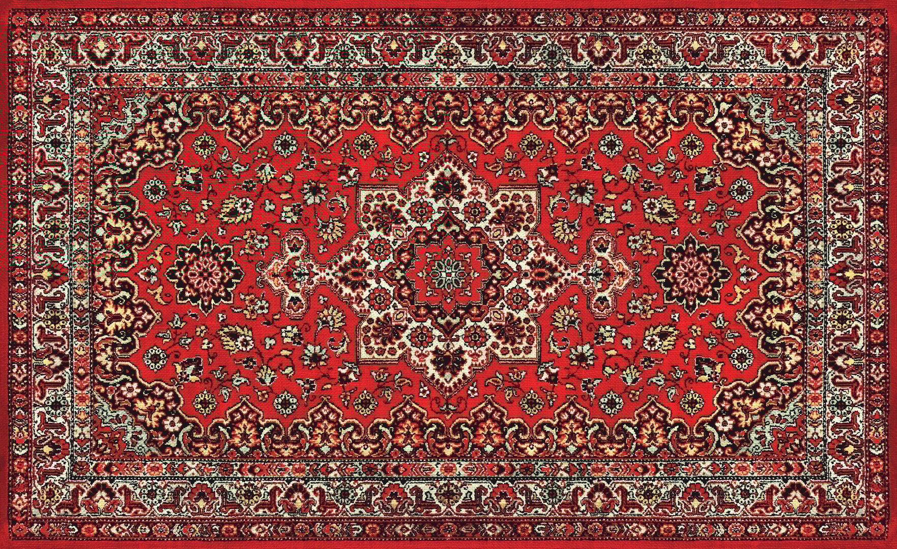 Oriental Persian rug with intricate traditional patterns requiring expert professional cleaning