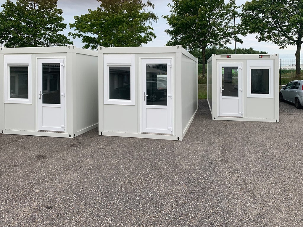 Flat pack container module components