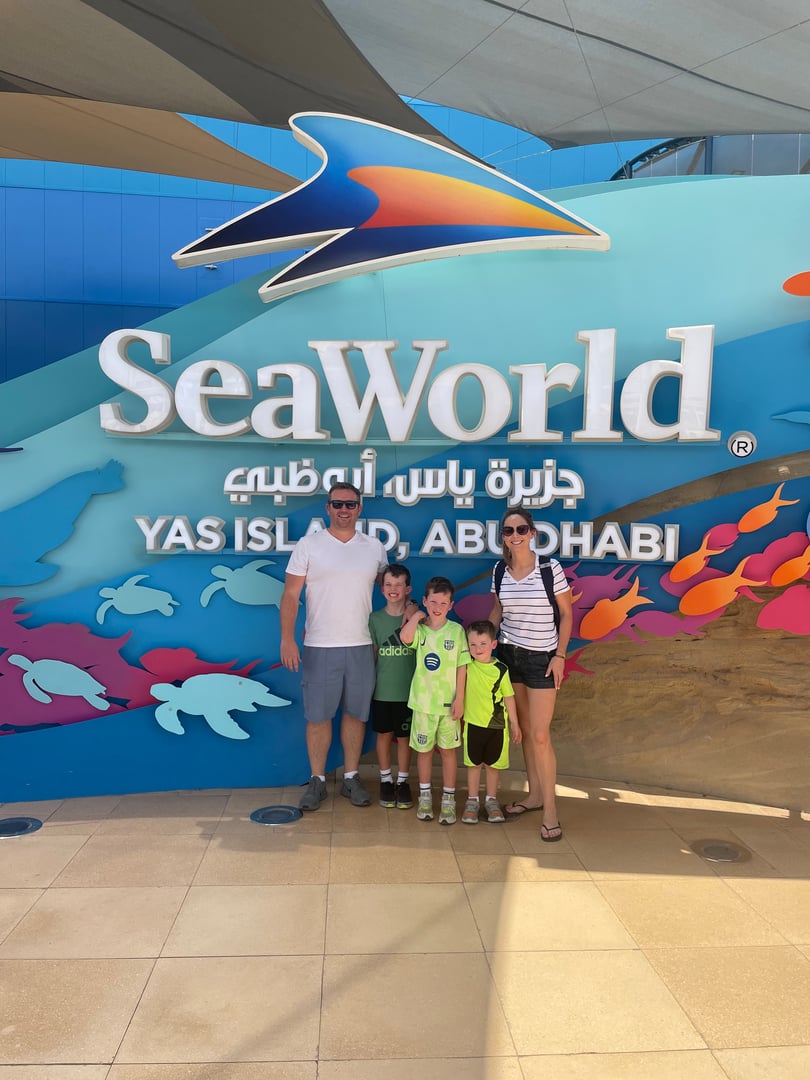 The Phillips Family in Abu Dhabi - Paul Phillips with his wife and three boys after their successful relocation to the UAE in 2025