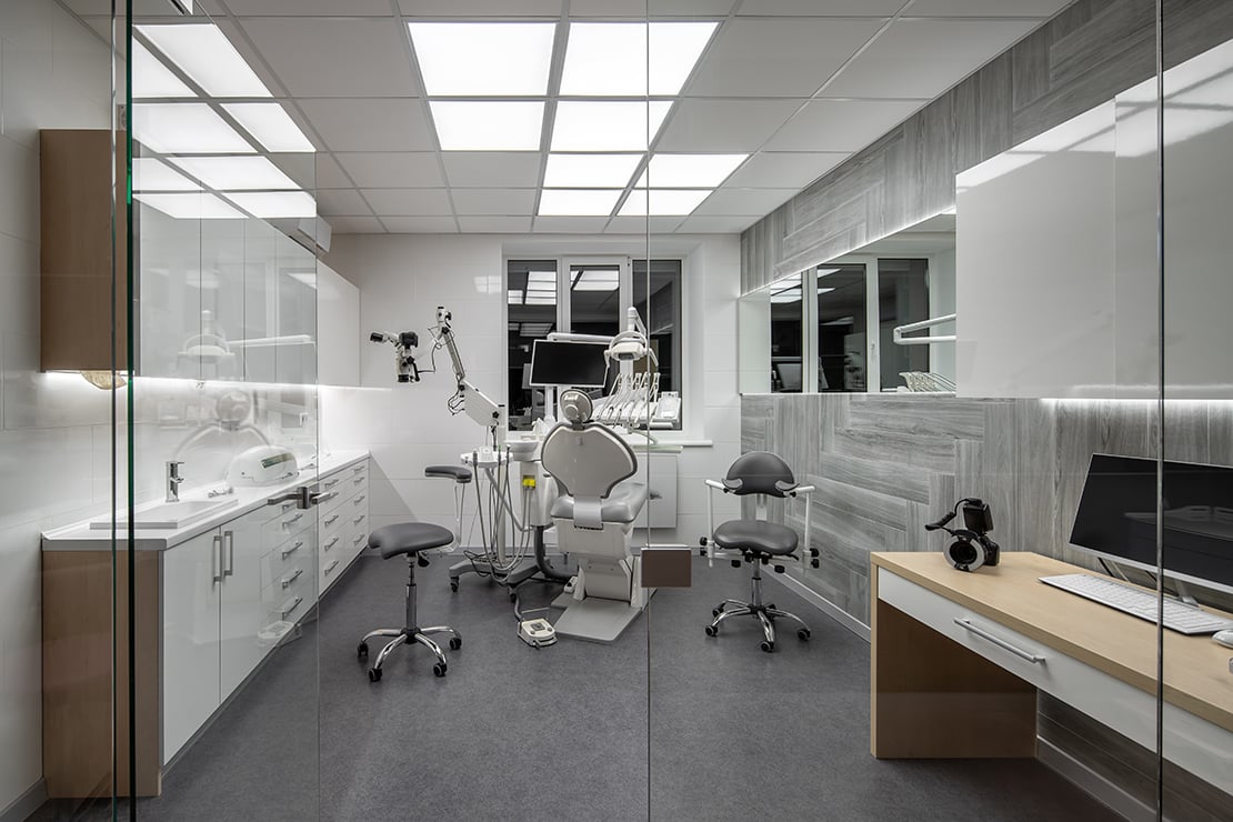 University Dental Practice smart glass installation
