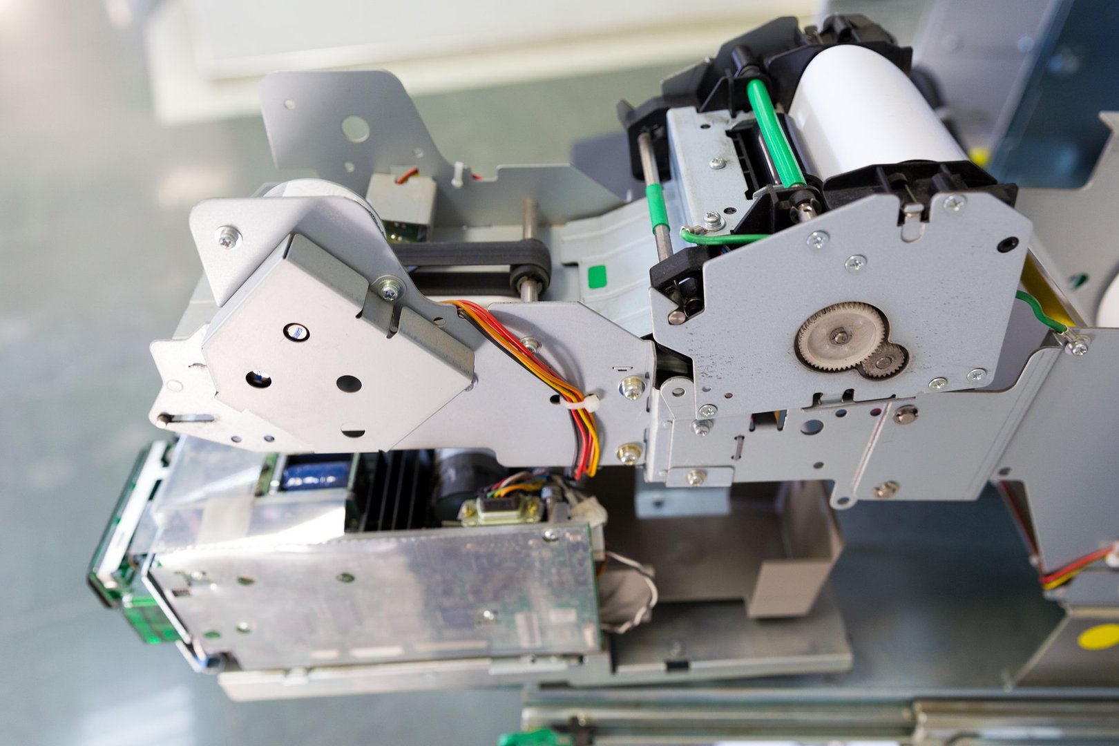 Internal structure of the ATM. Receipt printer