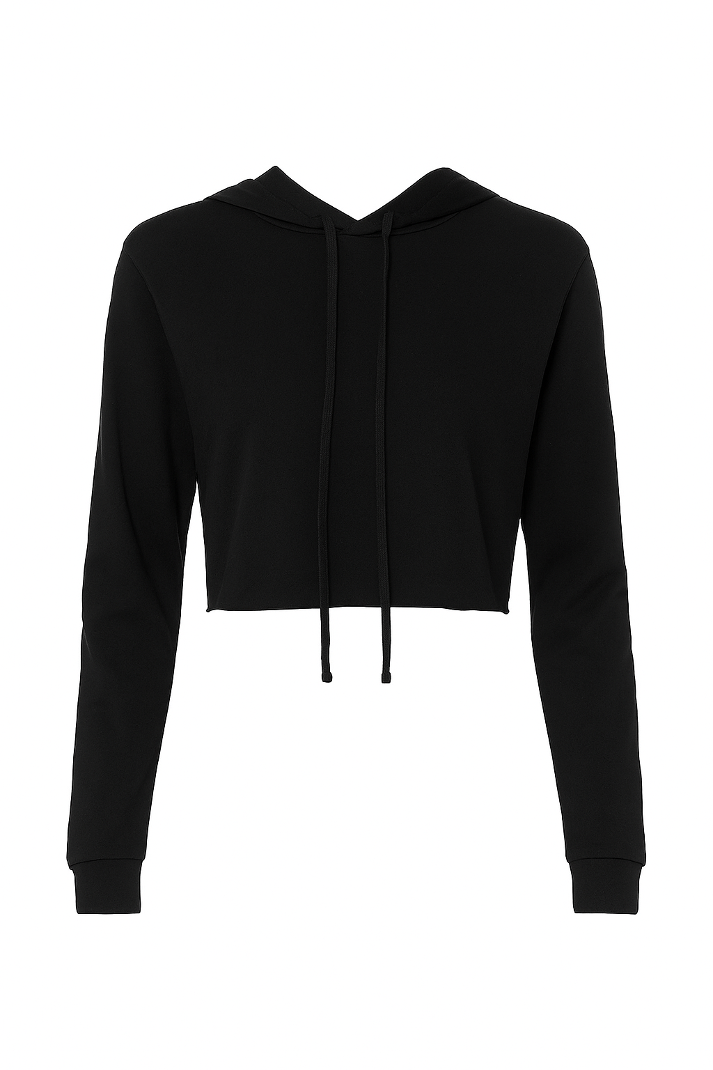 Custom cropped women's hoodie in white