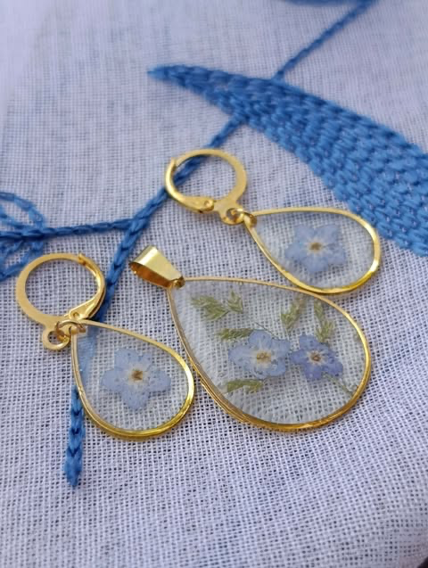 Komplet żywica epoksydowa z niezapominajką