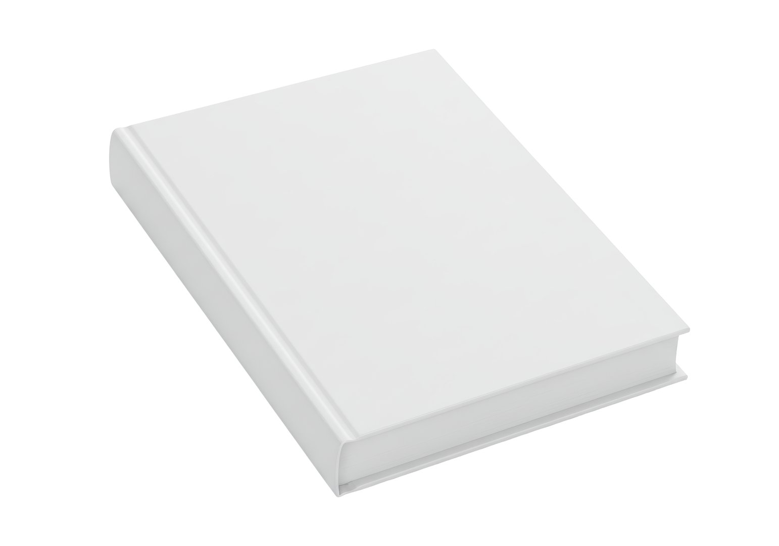 Isolated Blank White Hardcover Book Mockup