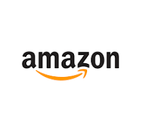 Amazon logo with black lowercase text and a yellow arrow from A to Z, symbolizing a smile, on a white background.