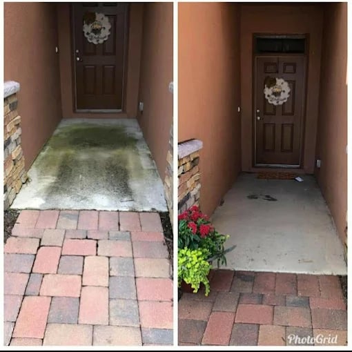 Driveway cleaning results