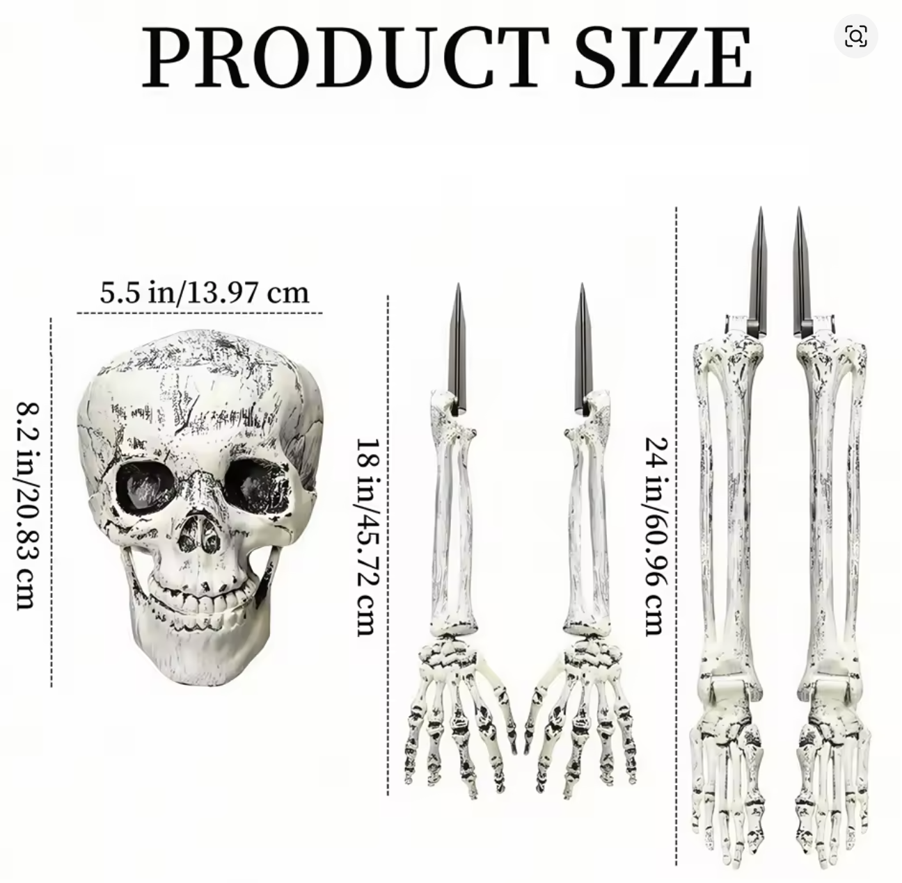 Halloween Skeleton Outdoor Decor Set