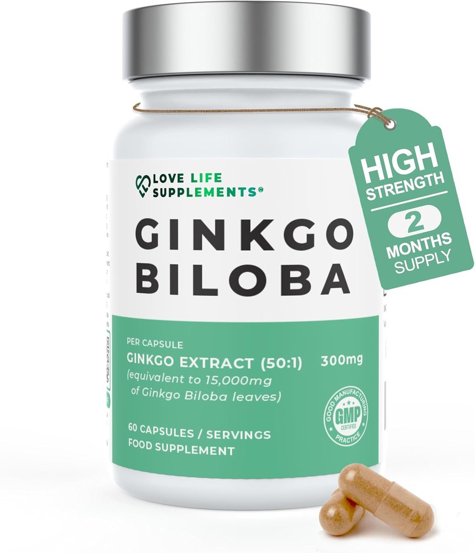 Ginkgo Biloba High Strength Capsules - 50:1 Extract 300mg