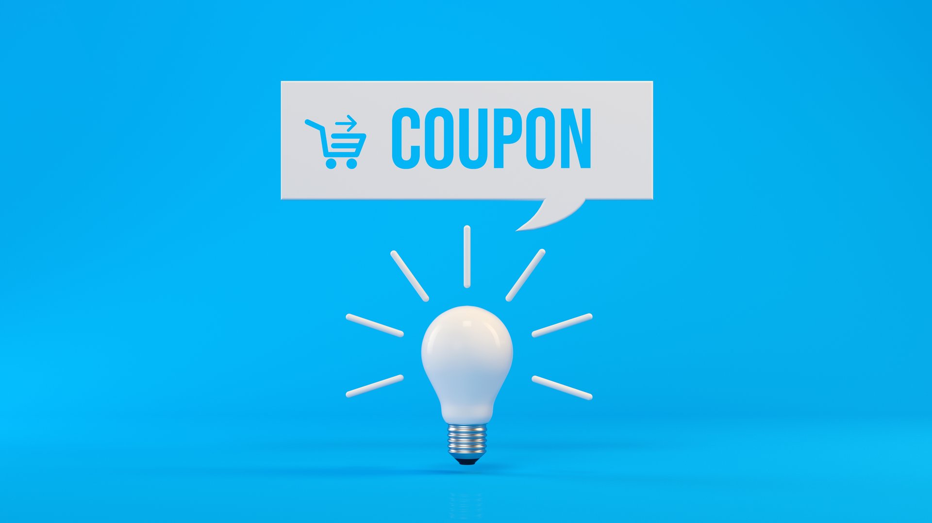 Blue background and light bulb concept