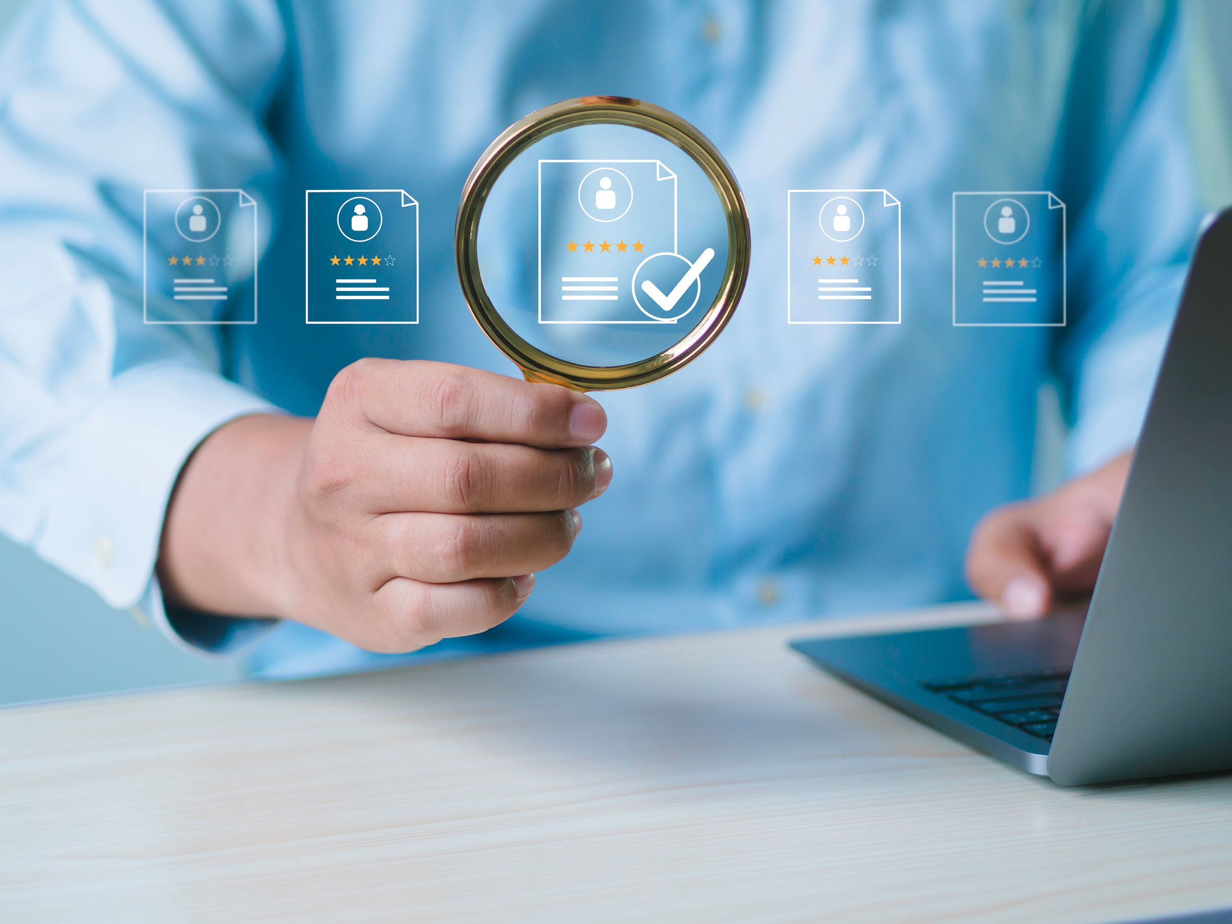 Human resource management and employment concept Job interviews, recruitment agencies, human resources, professional staff search