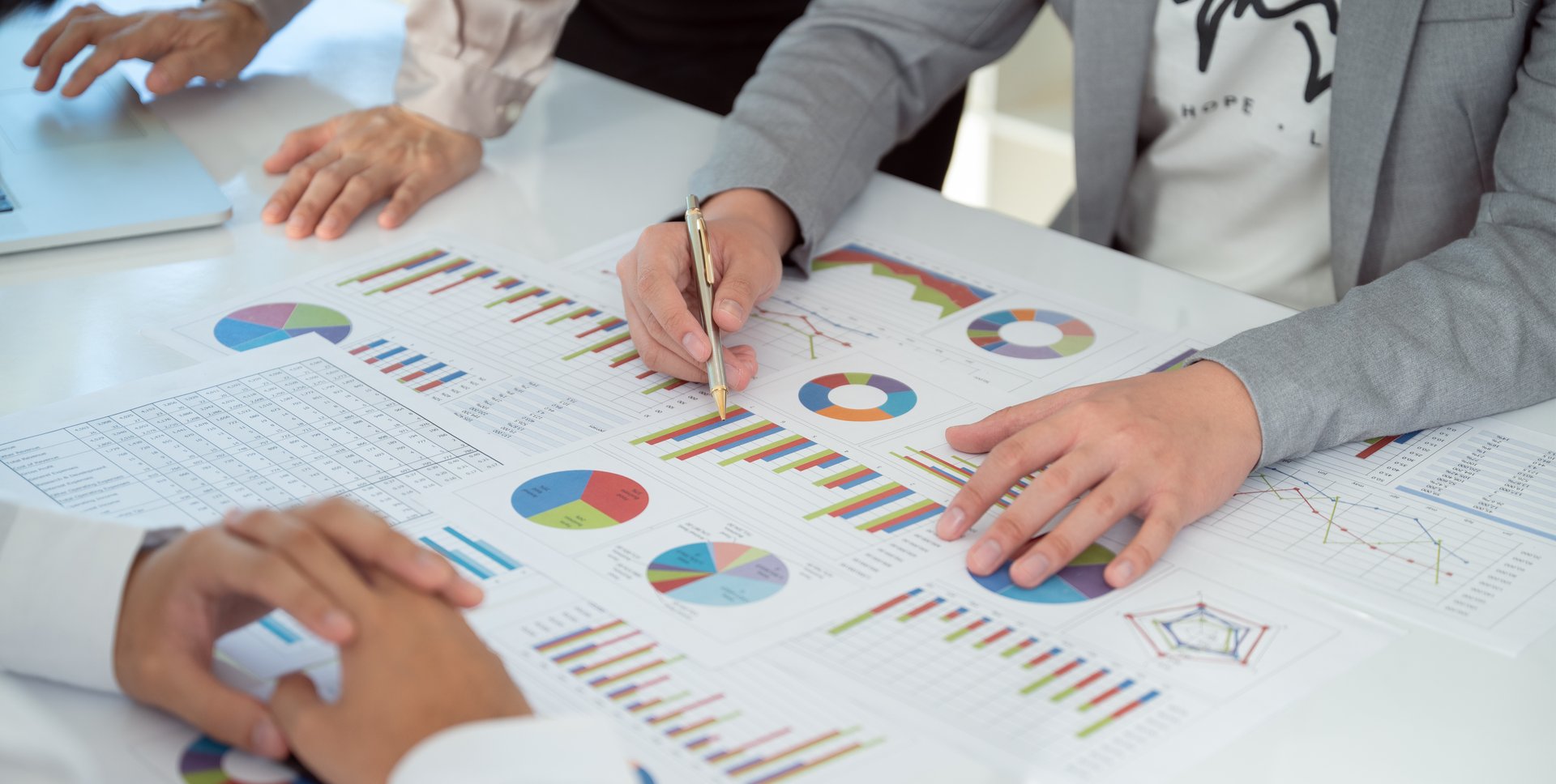 finance team working meeting for estimate capital for prepare plan and budget for financial management of organisation. financial planning concept.