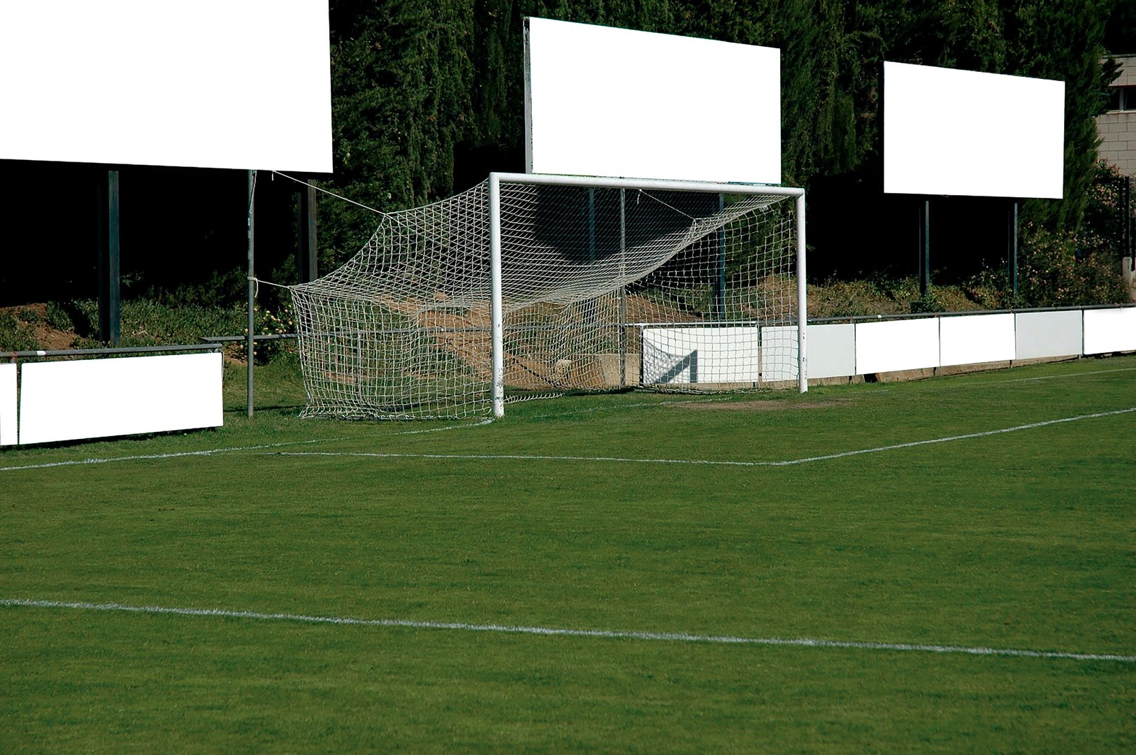 Football field, football field, football, grass, green, advertising, goal, white lines, stadium, grid, grass, green, ad poster