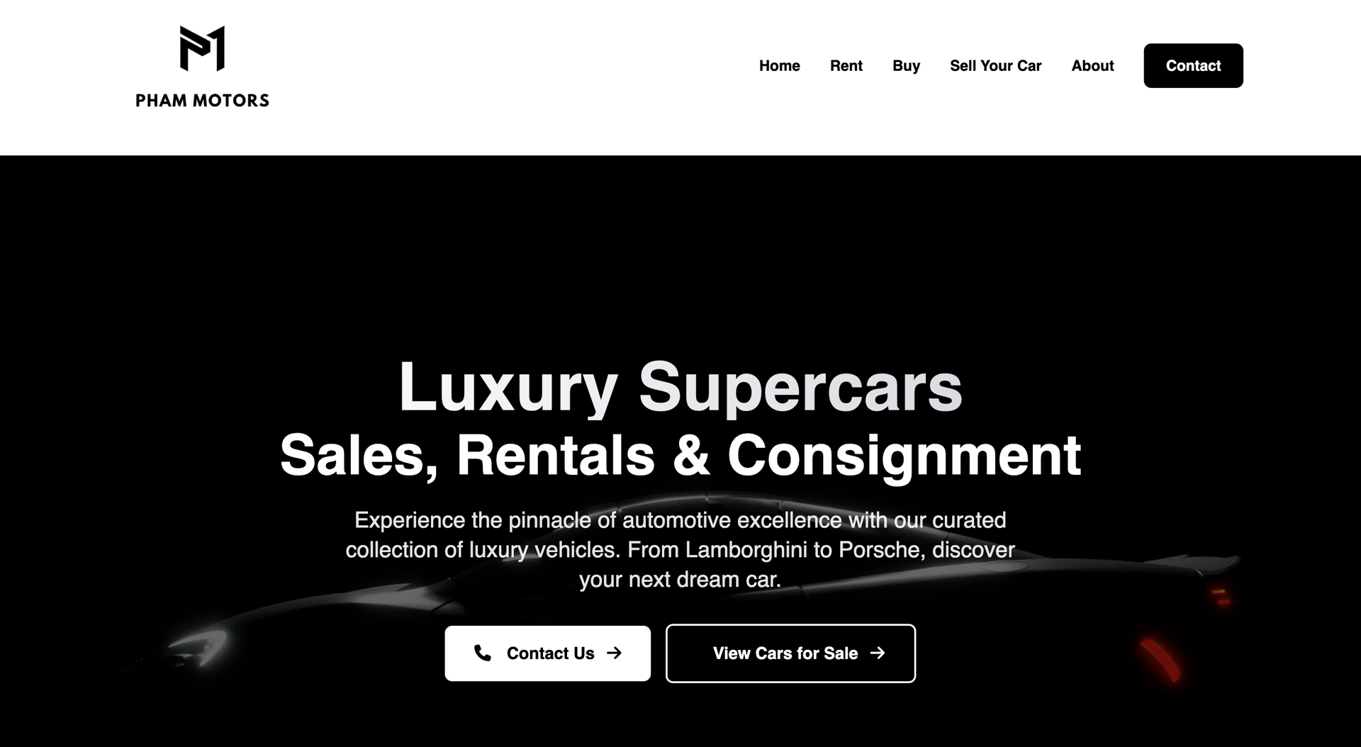 Car Dealership Website Screenshot