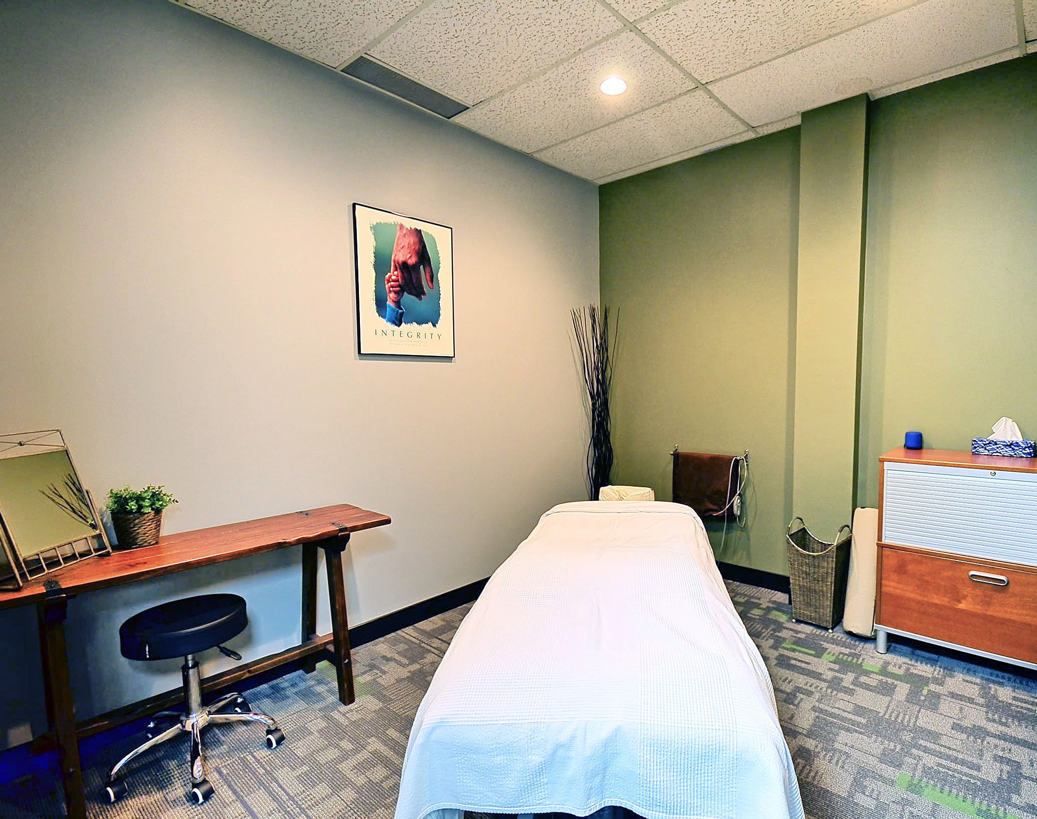 Massage therapy room at Back on Track Physiotherapy