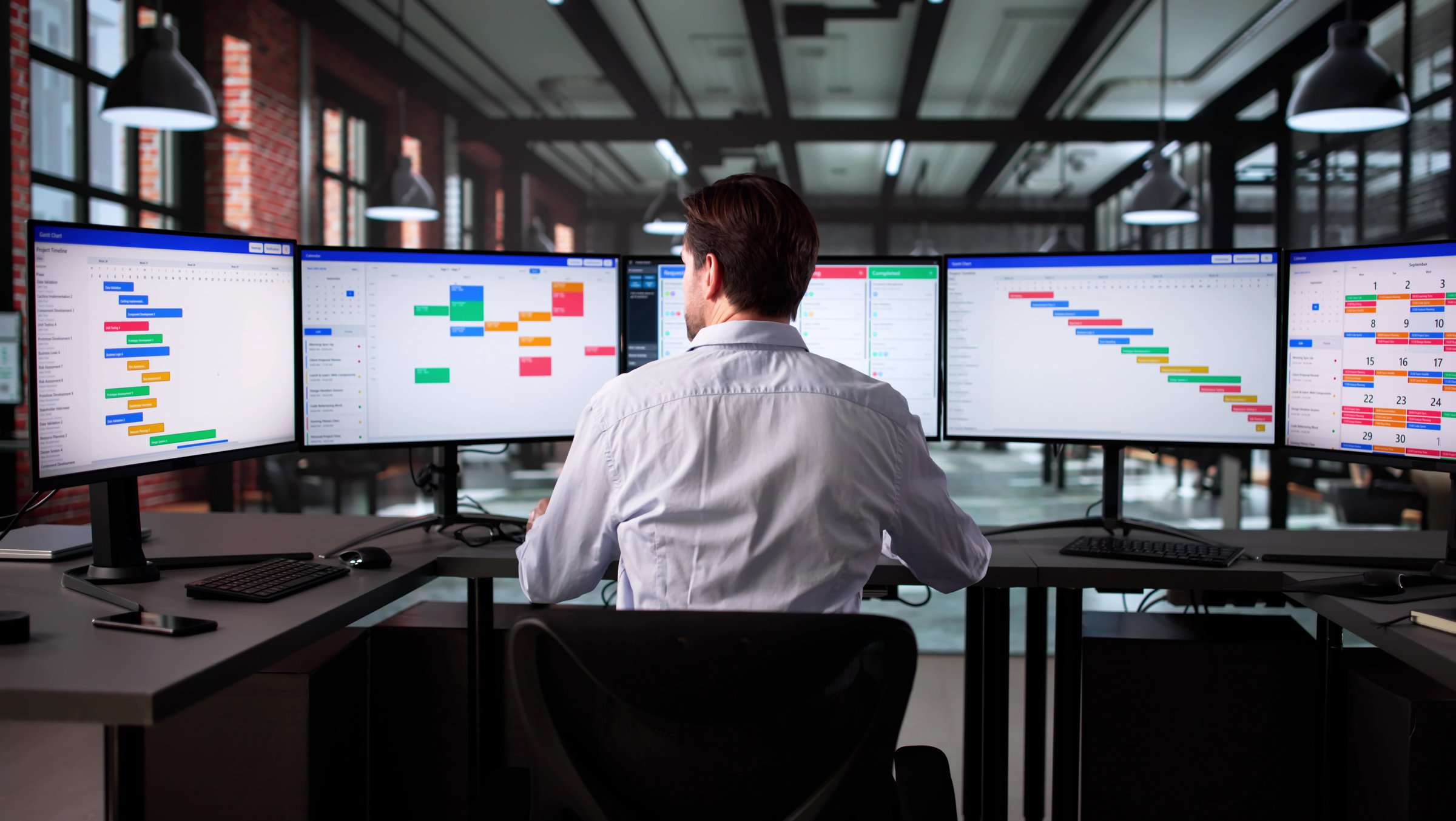 Senior Business Analyst Using Scrum Software To Manage Office Tasks