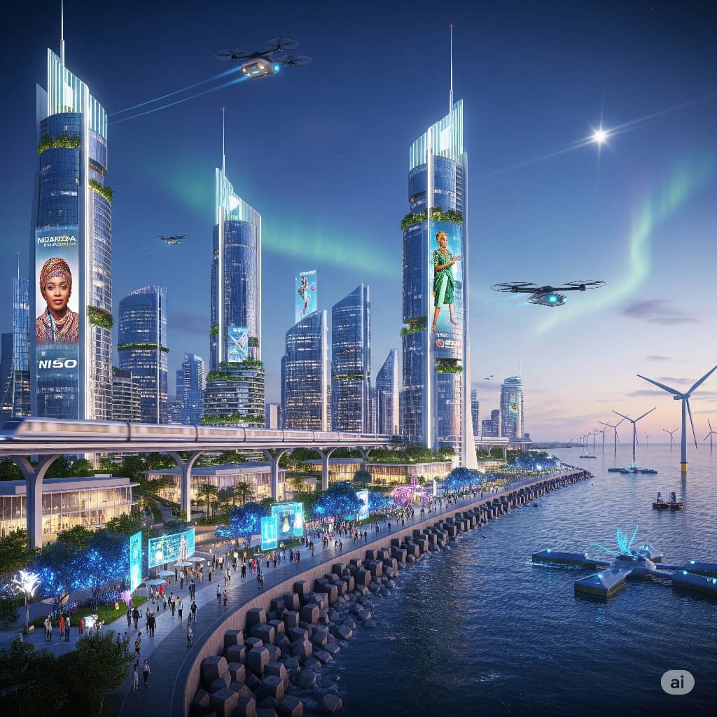 Luxury waterfront property with modern architecture