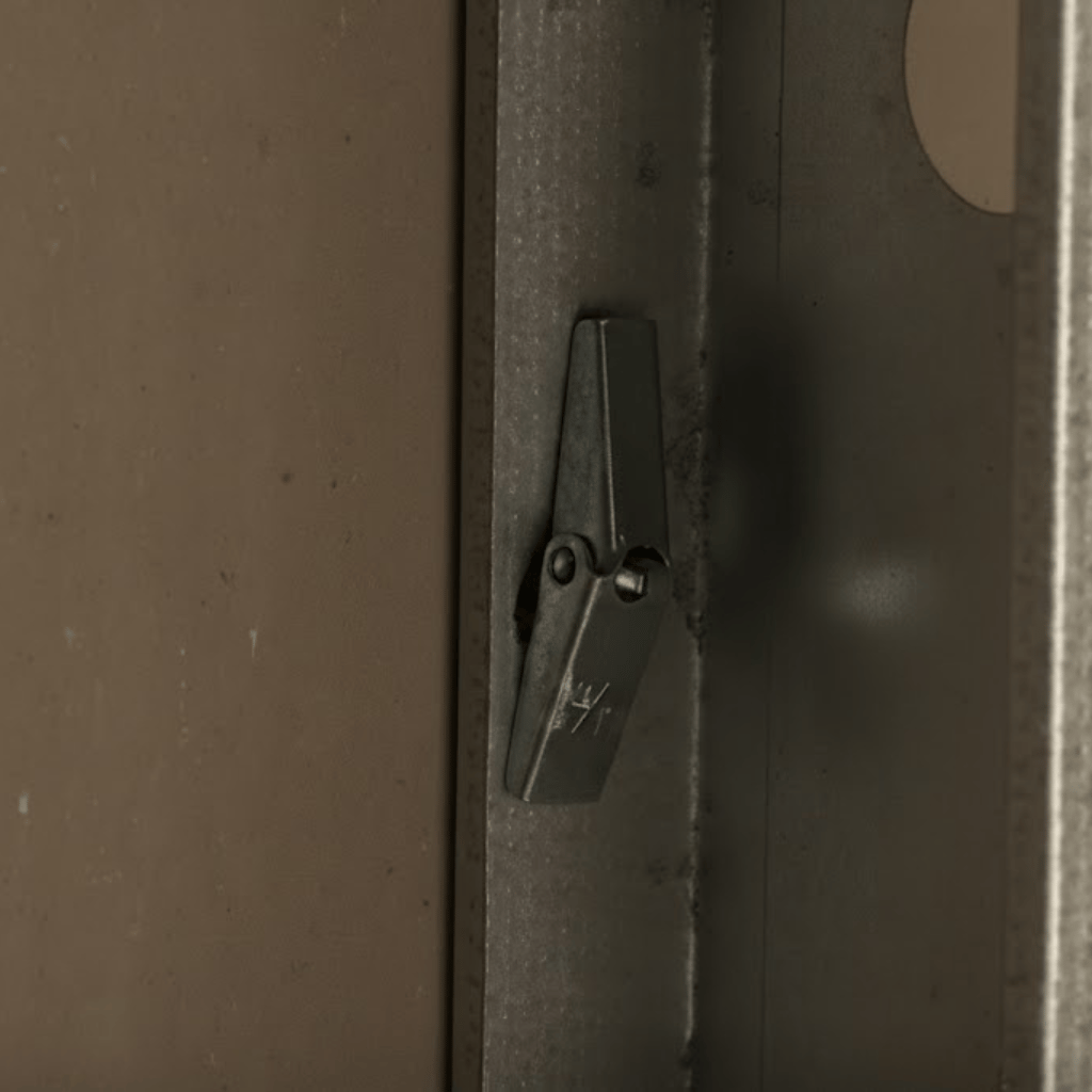 Spring toggle bolt used with steel stud installation