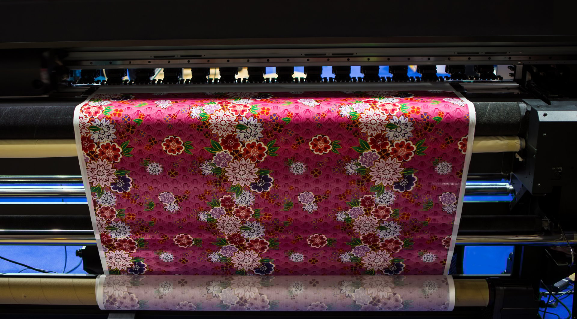 Hybrid digital textile printer. Dye sublimation printing machine.